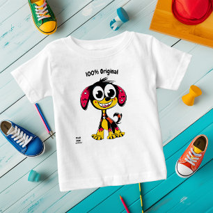 Camiseta De Bebé Ilustración de cachorro juguetón – Divertida y per