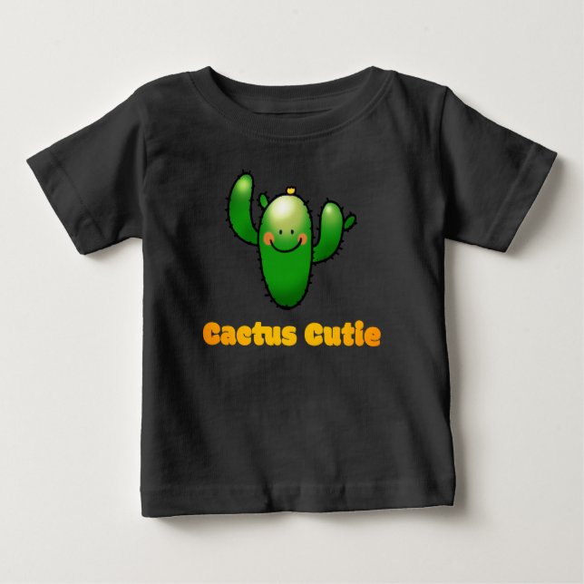 Camiseta De Bebé Ilustración de cactus sonriente lindo (Anverso)
