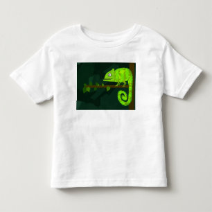 Camiseta De Bebé Ilustración de camaleón verde lindo Reptil tropica