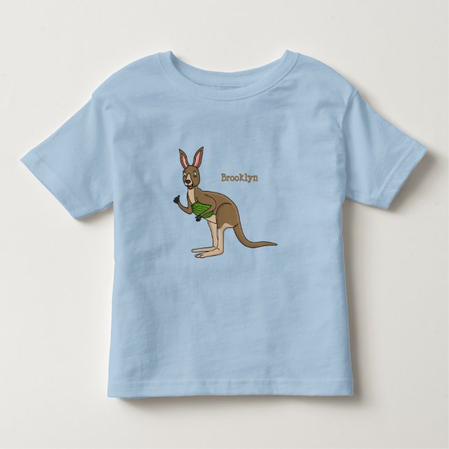 Camiseta De Bebé Ilustracion de canguro australiano bastante feliz (Anverso)