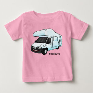 Camiseta De Bebé Ilustración de caravana feliz estilo cartoon