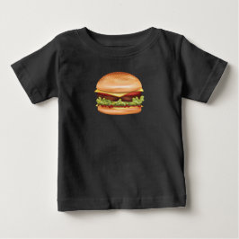 Camiseta De Bebé Ilustración de comida rápida de hamburguesa