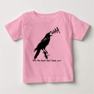 Camiseta De Bebé Ilustración de Cuervo Negro - Diseño de Arte de Es