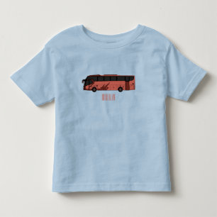Camiseta De Bebé Ilustración de dibujos animados de autobús