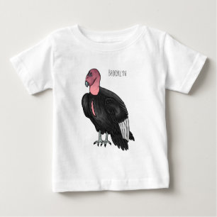 Camiseta De Bebé Ilustración de dibujos animados de ave cóndor de C