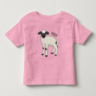 Camiseta De Bebé Ilustración de dibujos animados de oveja Valais Bl