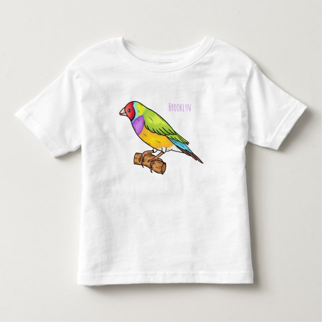 Camiseta De Bebé Ilustración de dibujos animados de pájaros de pinz (Anverso)