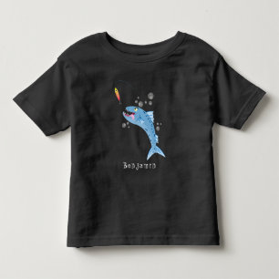 Camiseta De Bebé Ilustración de dibujos animados de pez barracuda h
