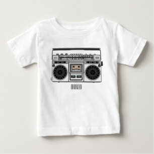 Camiseta De Bebé Ilustración de dibujos animados de radio
