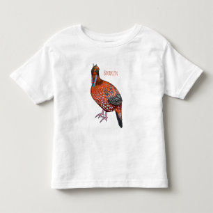 Camiseta De Bebé Ilustración de dibujos animados del pájaro tragopá