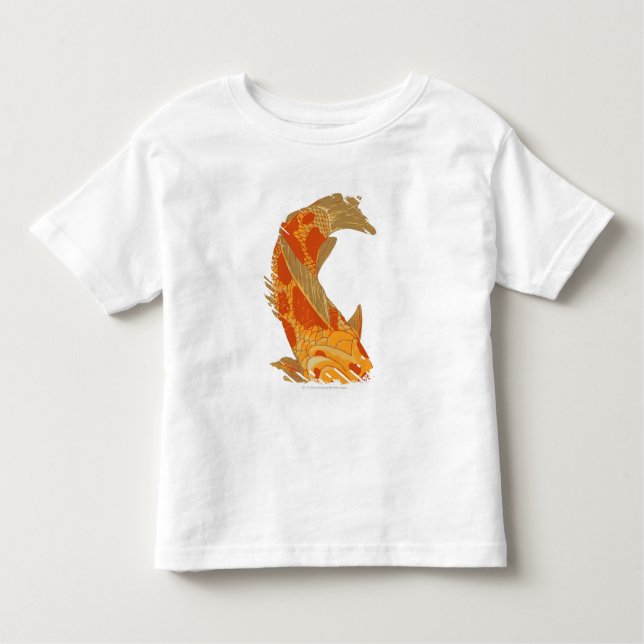 Camiseta De Bebé Ilustracion de Digitaces de la carpa de Koi (Anverso)