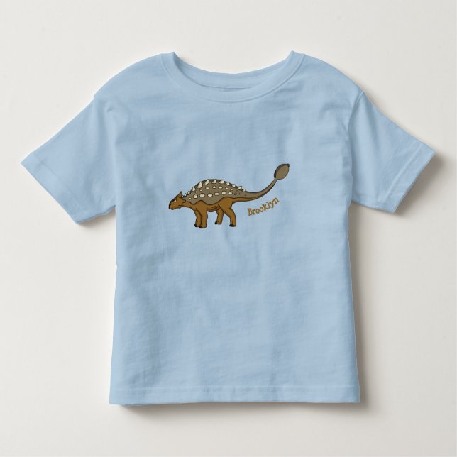 Camiseta De Bebé Ilustracion de dinosaurios blindados de Ankylosaur (Anverso)