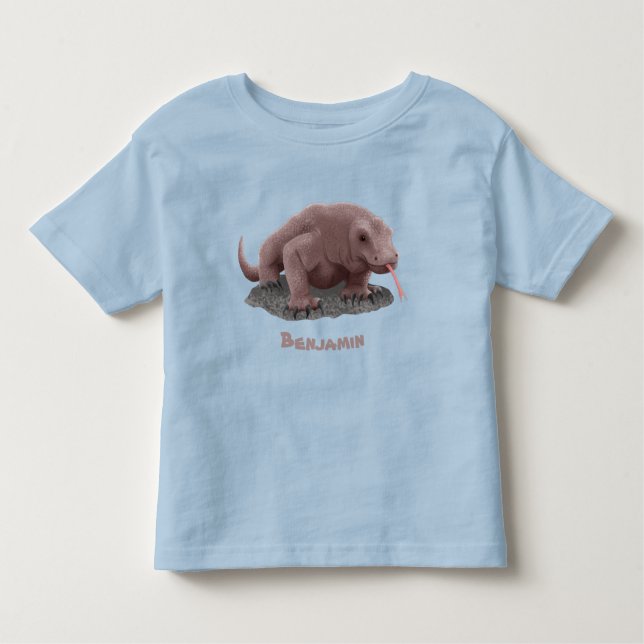 Camiseta De Bebé Ilustracion de dragón de Komodo (Anverso)