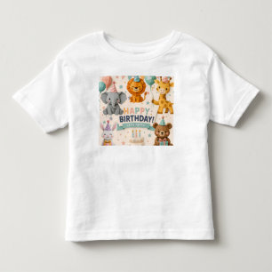 Camiseta De Bebé Ilustración de fiesta de animal origami personaliz