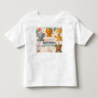 Camiseta De Bebé Ilustración de fiesta de animal origami personaliz