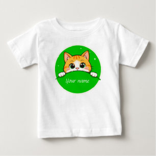 Camiseta De Bebé Ilustración de gato adorable
