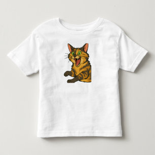 Camiseta De Bebé Ilustracion de gato enojado, Personalizado gracios