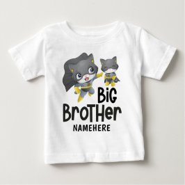 Camiseta De Bebé Ilustración de gato superhéroe Hermano Grande con 