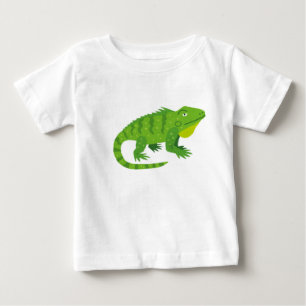 Camiseta De Bebé Ilustracion de la Iguana Verde personalizado