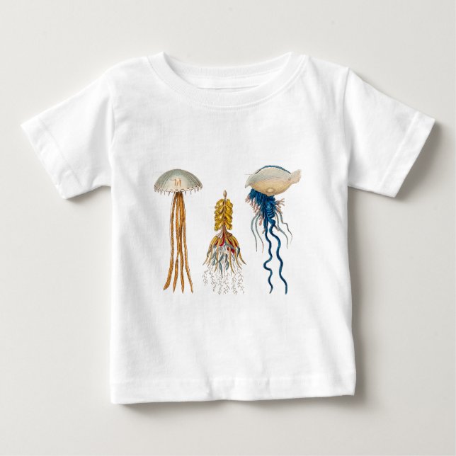 Camiseta De Bebé Ilustracion de las medusas de los 1800s del (Anverso)