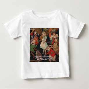 Camiseta De Bebé Ilustración de Lewis Carroll y cita de cambio ment
