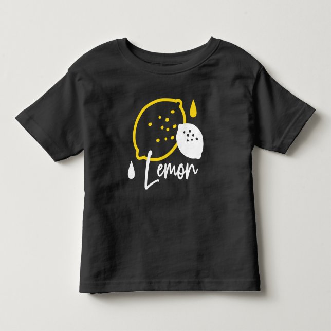 Camiseta De Bebé Ilustracion de limón abstracto - Arte de cítricos  (Anverso)