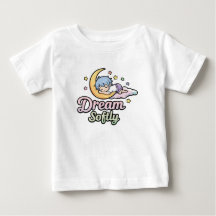 Ilustración de luna dormida adorable con cita