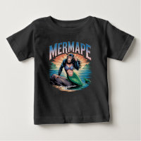 Ilustración de Mermape - Simio Sirena Animal Diver