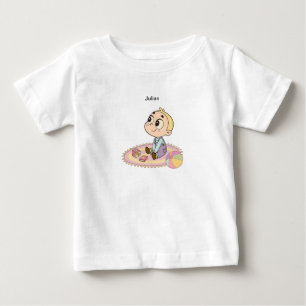 Camiseta De Bebé Ilustración de niño asombrado