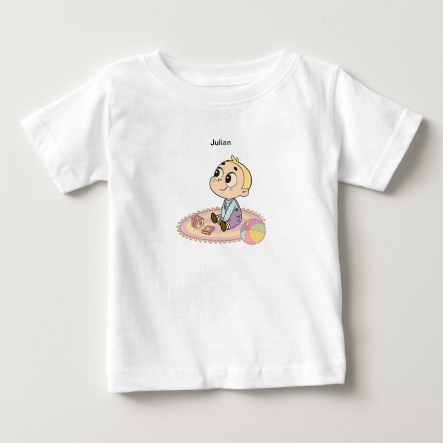 Camiseta De Bebé Ilustración de niño asombrado (Anverso)