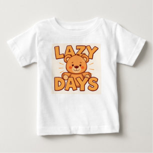 Camiseta De Bebé Ilustración de osito de peluche lindo con texto de