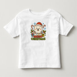 Camiseta De Bebé Ilustración de oso de Navidad lindo