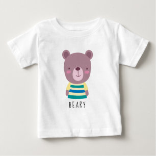 Camiseta De Bebé Ilustracion de oso lindo - Personalizable