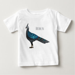 Camiseta De Bebé Ilustracion de pájaro faisán palawan personalizado