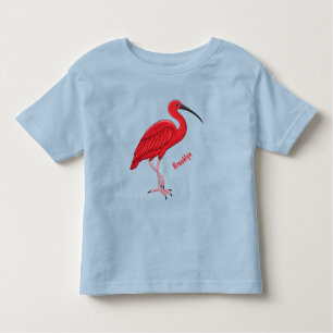 Camiseta De Bebé Ilustracion de pájaro ibis de escarlata personaliz