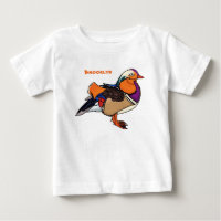 Ilustracion de pato de mandarina colorida