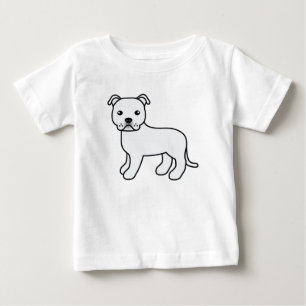 Camiseta De Bebé Ilustración de perro Staffordshire Bull Terrier bl