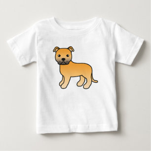 Camiseta De Bebé Ilustración de perro Staffordshire Bull Terrier ce