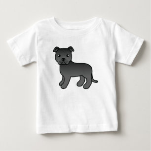 Camiseta De Bebé Ilustración de perro Staffordshire Bull Terrier ne