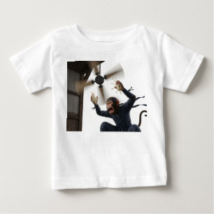 Camiseta De Bebé Ilustración de personaje guerrero ninja chimpancé