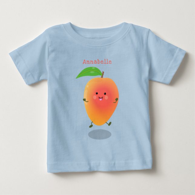 Camiseta De Bebé Ilustracion de personalizado amarillo de mango ale (Anverso)