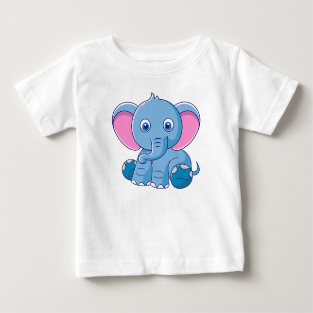 Camiseta De Bebé Ilustracion de personalizado animal (Anverso)