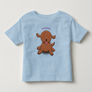 Camiseta De Bebé Ilustracion de personalizado azul de cachorro aleg