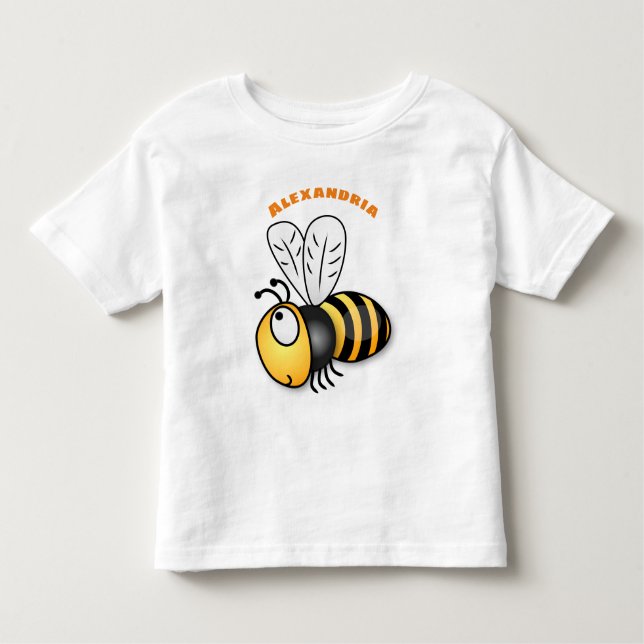 Camiseta De Bebé Ilustracion de personalizado de abejas alegres (Anverso)