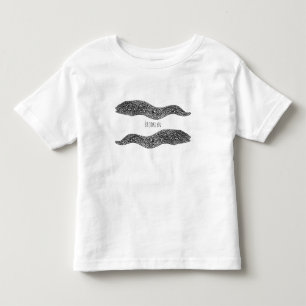 Camiseta De Bebé Ilustracion de personalizado de anguila negra con 