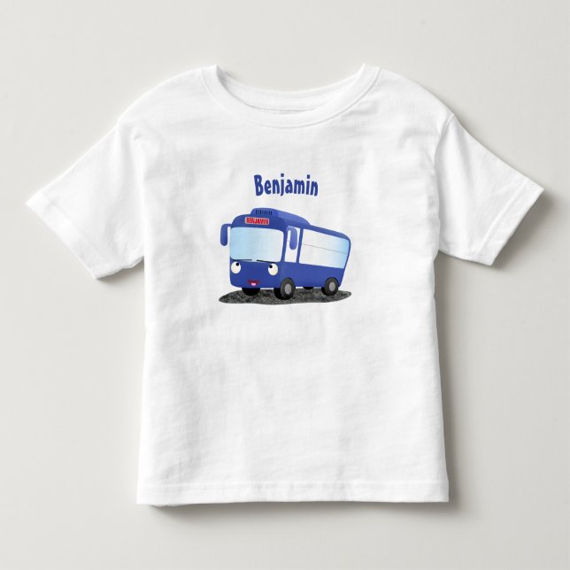 Camiseta De Bebé Ilustracion de personalizado de autobús moderno az (Anverso)