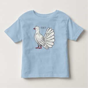 Camiseta De Bebé Ilustracion de personalizado de ave de paloma silv