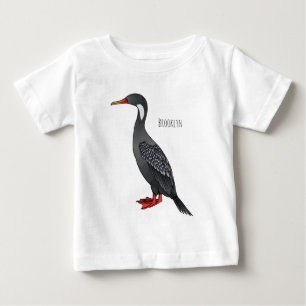 Camiseta De Bebé Ilustracion de personalizado de aves cormoranes de