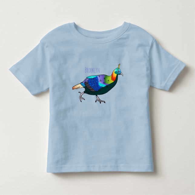 Camiseta De Bebé Ilustracion de personalizado de aves monales del H (Anverso)