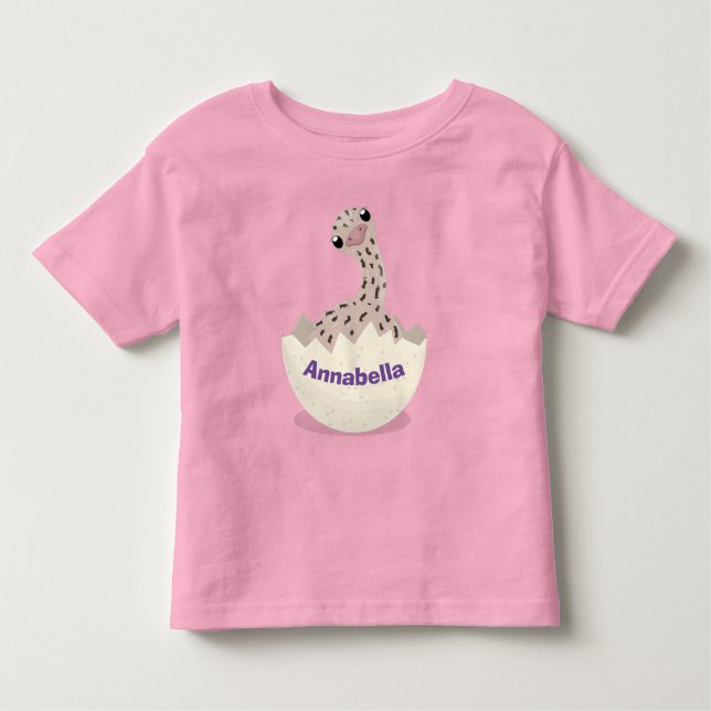 Camiseta De Bebé Ilustracion de personalizado de avestruz de bebé (Anverso)